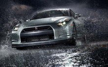 rain cars silver nissan gtr r35 1920x1080 wallpaper 